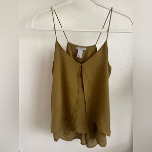 H&M Olive Green flowy spaghetti strap top.